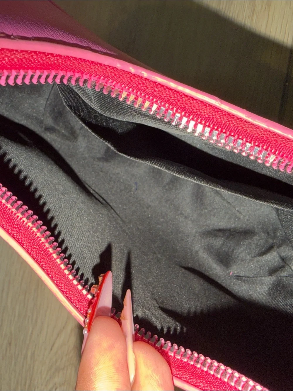 Hot Pink Crescent Shoulder Bag - Women's Stylish Hobo
